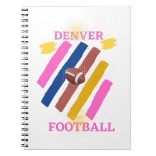 Caderno Espiral Denver Broncos e a Camisa de Futebol Clássica