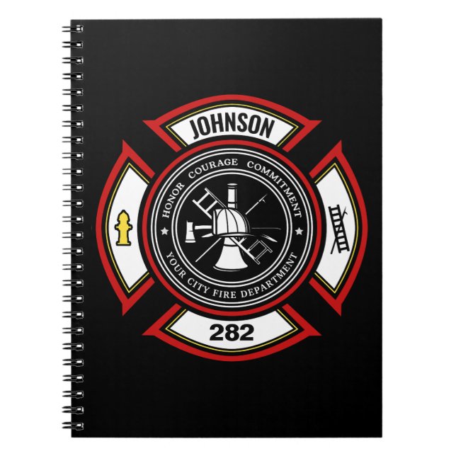 Caderno Espiral Departamento de Bombeiros NOME ADD. Bombeiro Salva (Frente)