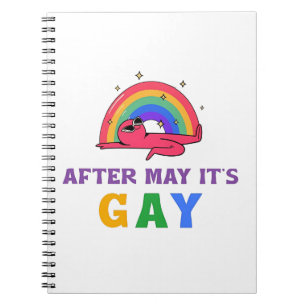 Caderno Espiral Depois de maio, é Gay Engraçado Mês de Orgulho LGB