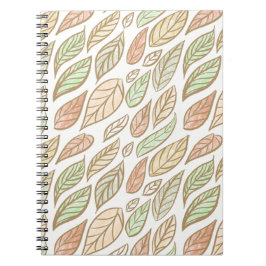 Caderno Espiral Deriva de Folhas Pastel Caprichosa