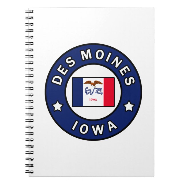 Caderno Espiral Des Moines Iowa (Frente)