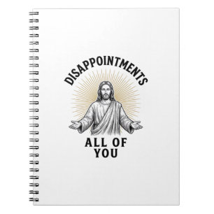 Caderno Espiral Desapontamentos Todos Vocês Camiseta Religiosa Vin