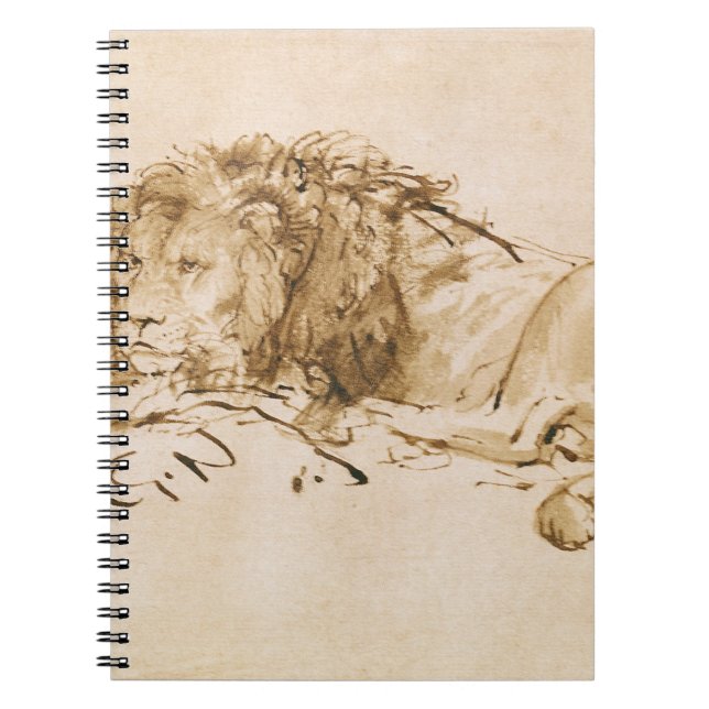 Caderno Espiral Descanso do leão (caneta e tinta no papel) (Frente)