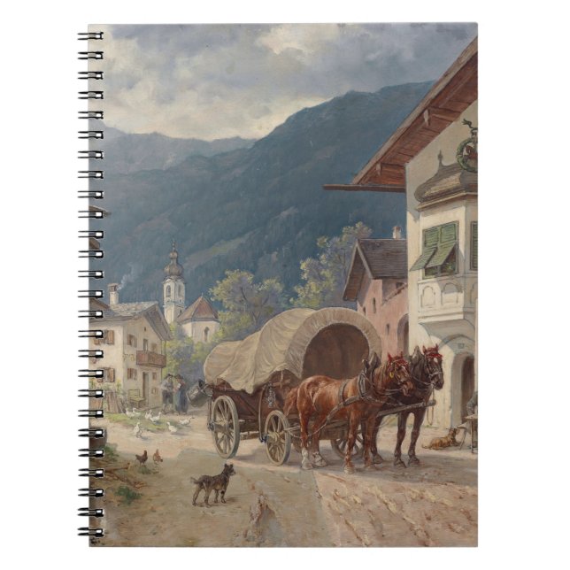 Caderno Espiral Descanso em frente à Inn - Désiré Thomassin (Frente)