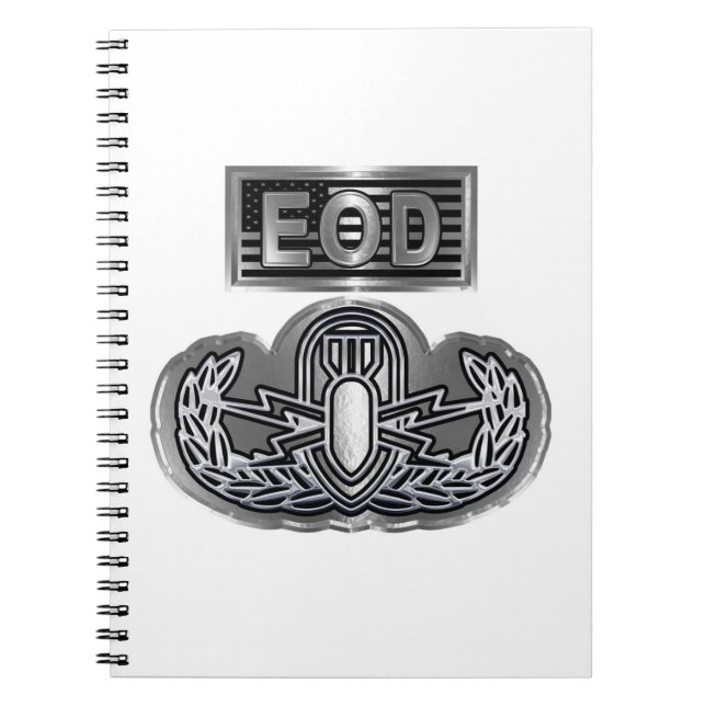 Caderno Espiral Descarte de Munições Explosivas EOD (Frente)