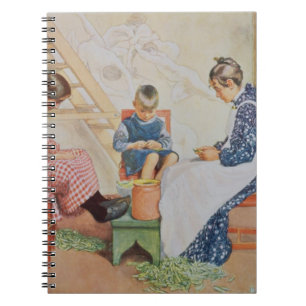 Caderno Espiral Descascando ervilhas, bar. em "Lasst Licht Hinin"