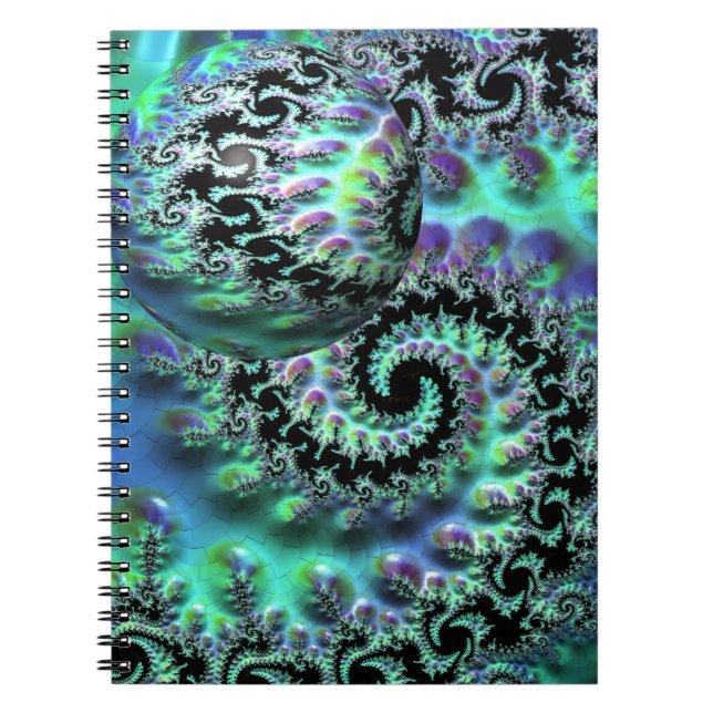 Caderno Espiral Descoberta de Mandelbrot com o Notebook Spiral do  (Frente)