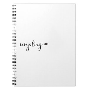 Caderno Espiral Desconectar com Texto e Plug de Script