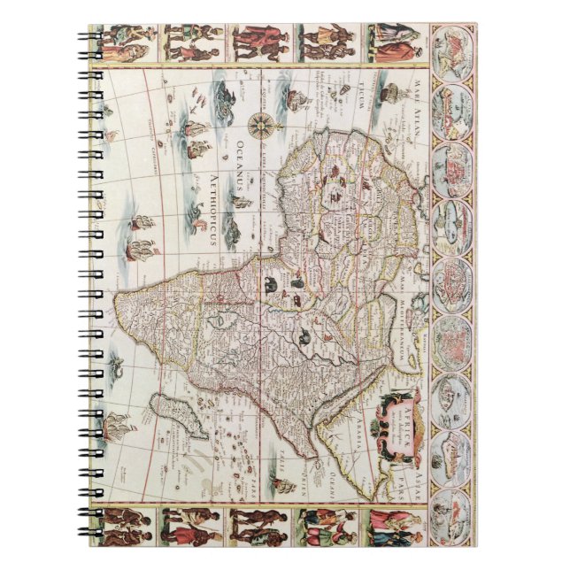 Caderno Espiral Descrição da nova África (1690) por Willem Janszoo (Frente)