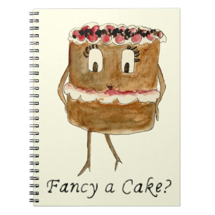 Caderno Espiral Deseja uma citação de bolo de confeiteiro