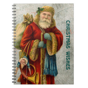 Caderno Espiral Desejos do Natal com Papai Noel