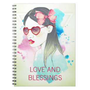 Caderno Espiral Desejos modernos do sonho da adolescência