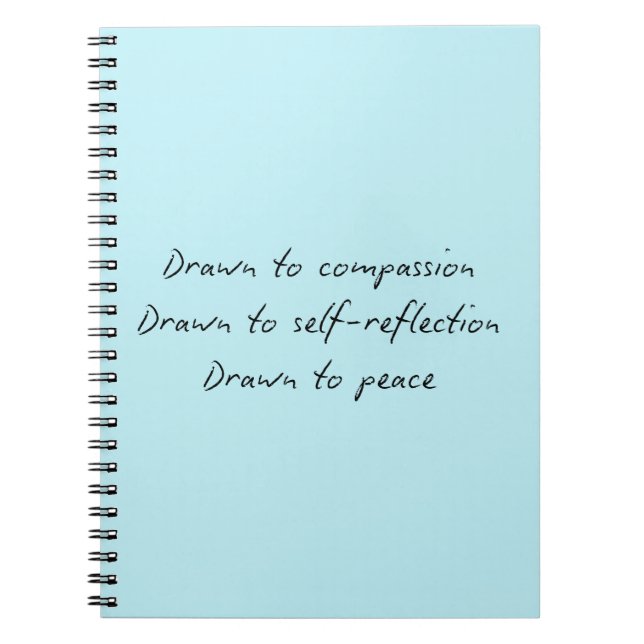 Caderno Espiral Desenhado para o notebook em azul oceânico com poe (Frente)