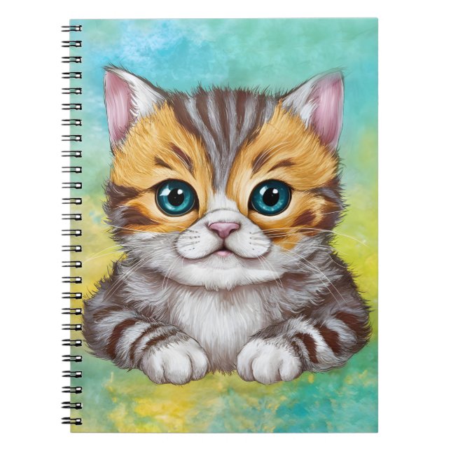Caderno Espiral Desenhando Gato (Frente)