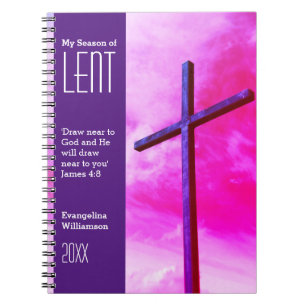 Caderno Espiral Desenhar Personalizado Perto de Deus Lenten Devoci