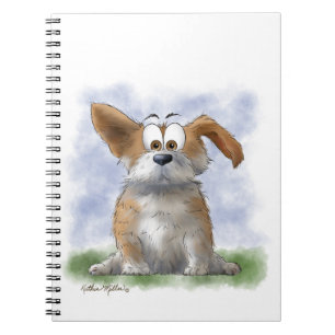 Caderno Espiral Desenho Animado de Corgi Fofo