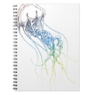 Caderno Espiral desenho colorido das medusa