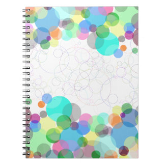 Caderno Espiral Desenho colorido de arco-íris ilustrado em bolha