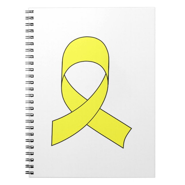 Caderno Espiral Desenho da Fita Amarela (Frente)