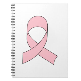 Caderno Espiral Desenho da Fita Rosa