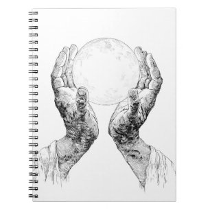 Caderno Espiral Desenho das Mãos Brancas Negras Sagradas