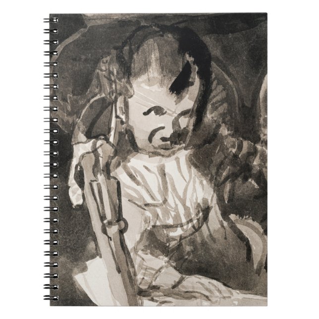 Caderno Espiral Desenho de Felix Klee (1908) por Paul Klee (Frente)