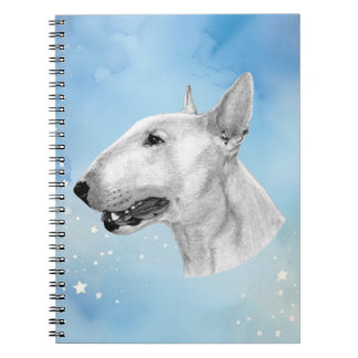 Caderno Espiral Desenho de lápis Bull Terrier