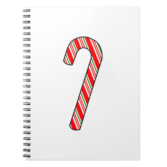 Caderno Espiral Desenho de Natal de Cana de Açúcar (Frente)