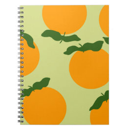 Caderno Espiral desenho de padrão laranja