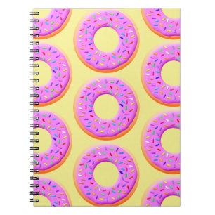 Caderno Espiral Desenho De Rosquinha Com Grito Com Garrafas