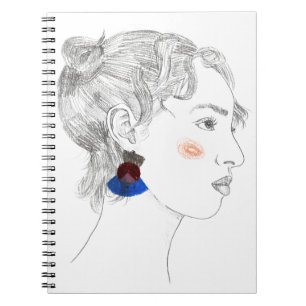 Caderno Espiral Desenho de visão - Retrato