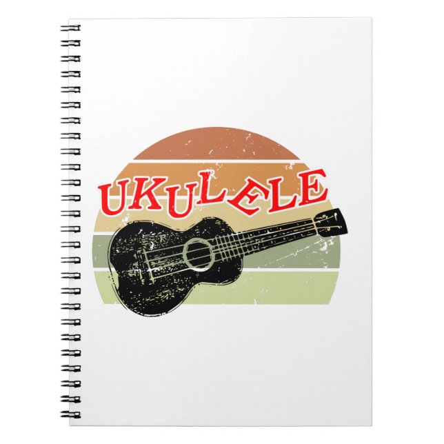 Caderno Espiral Desenho Distinto Ukulele, Ultramarino (Frente)