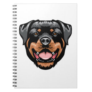 Caderno Espiral Desenho do Retrato Rottweiler