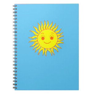 Caderno Espiral Desenho feliz de face solar