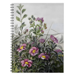 Caderno Espiral Desenho Floral Do Cistus, Namorados De Presente