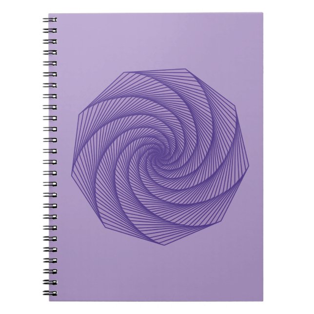 Caderno Espiral desenho geométrico Violet (Frente)