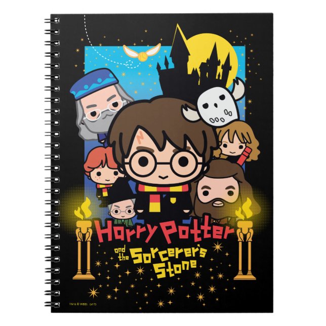 Caderno Espiral Desenho Harry Potter e a Pedra Filosofal (Frente)