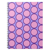 Desenho Retro de Bolinhas Rosa Roxo e Amarelo