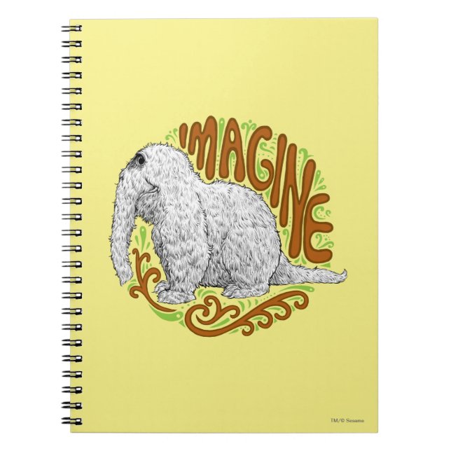 Caderno Espiral Desenho Snuffleupagus B&W (Frente)