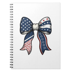 Caderno Espiral Desenho Vetorial de Arco Gravado Vintage Patriótic
