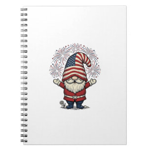 Caderno Espiral Desenho Vetorial Vintage de Fogos de Artifício de 