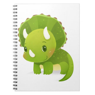 Caderno Espiral desenhos animados bonitos do dinossauro do bebê