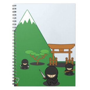 Caderno Espiral Desenhos animados Ninjas (no campo)