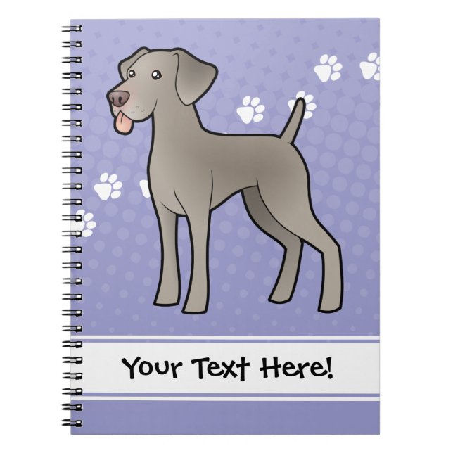 Caderno Espiral Desenhos animados Weimaraner (Frente)
