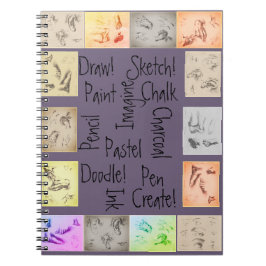 Caderno Espiral Desenhos antigos e palavras de arte inspiradoras