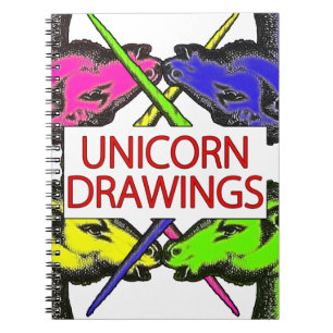 Caderno Espiral Desenhos do unicórnio - unicórnios reais do