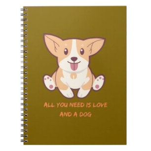 Caderno Espiral Desenhos Perfeitos para Amantes de Cães e Presente
