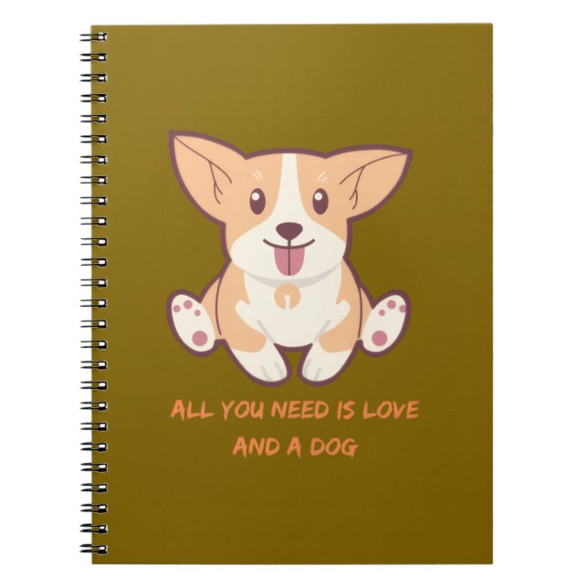 Caderno Espiral Desenhos Perfeitos para Amantes de Cães e Presente (Frente)