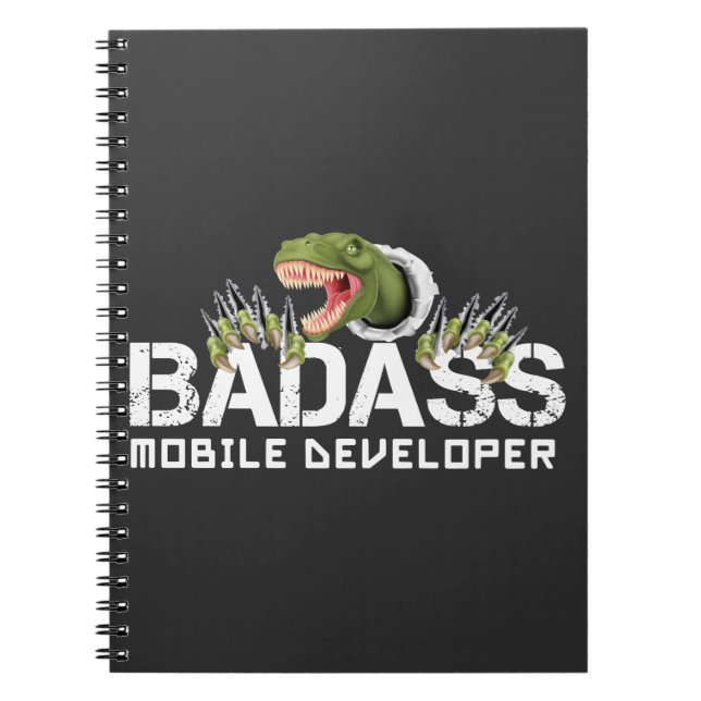 CADERNO ESPIRAL DESENVOLVEDOR MÓVEL BADASS - DIVERSÃO DO DEV MÓVEL (Frente)