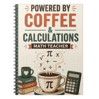Caderno Espiral Desenvolvido por Cálculos de Café Professor de Mat
